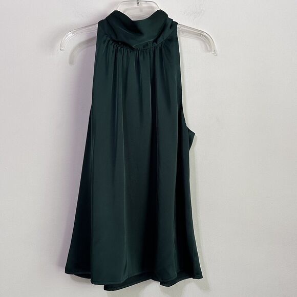 Entro Halter Top L Satin Green Tie Back Bow Party Romantic Shirt Summer NEW - Picture 1 of 10